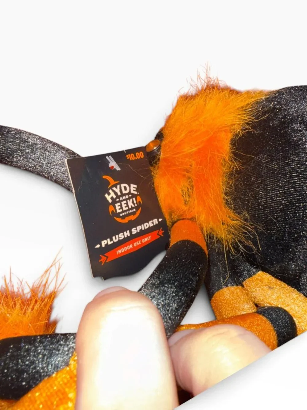 NWT Hyde and EEK! Boutique Plush Spider – Black & Orange – Halloween Decor